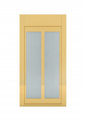 2 Panel Merkezi Camlı Kapı