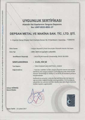 UYGUNLUK SERTİFİKASI