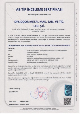 KAT KAPISI 90-21 BELGESİ